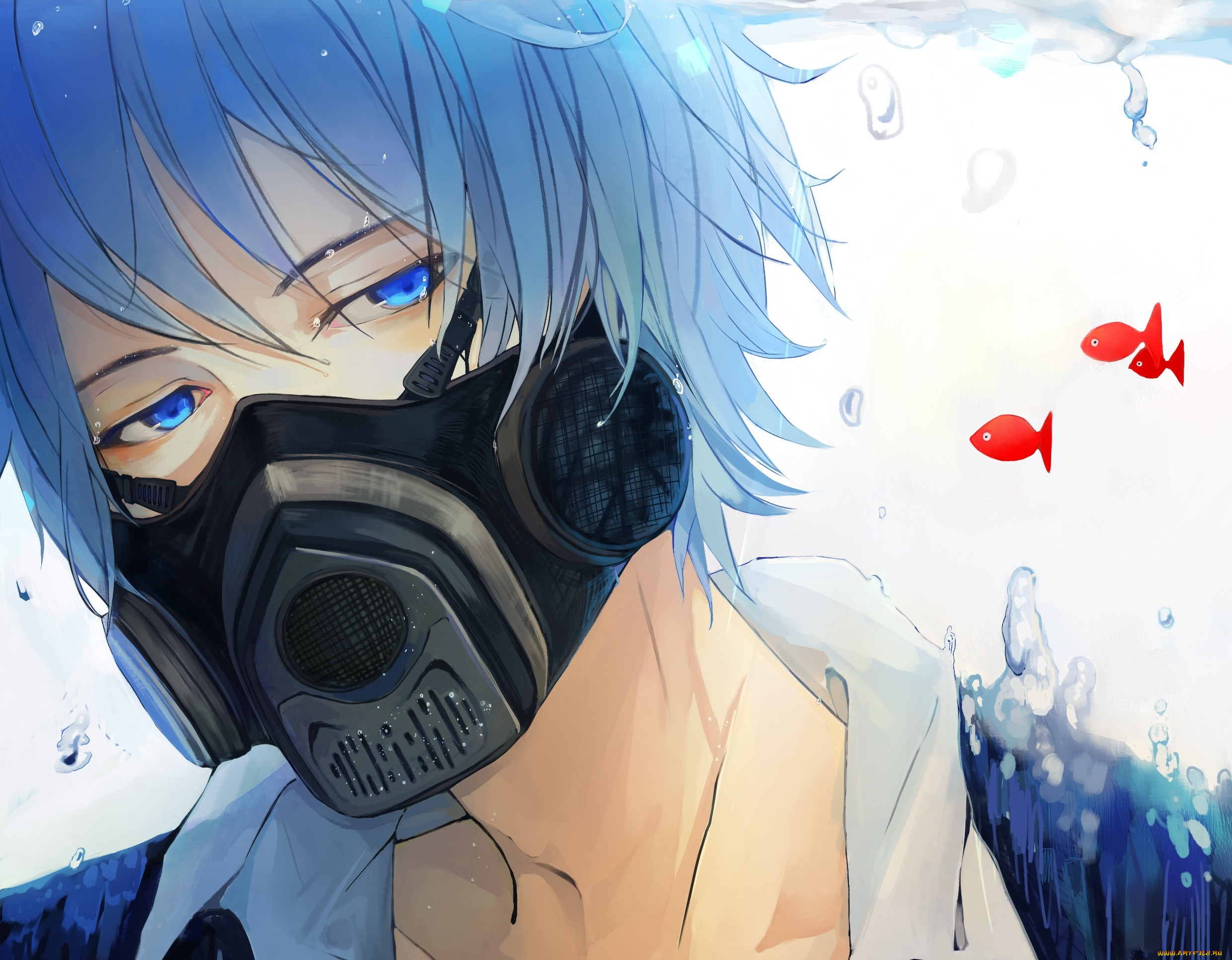 , vocaloid, , , kaito, , object, spring, , , 